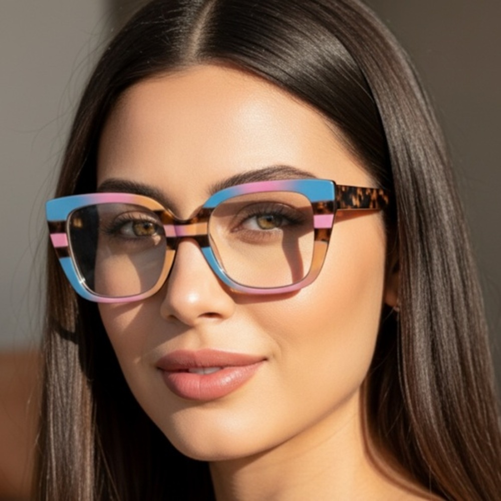 ✨NEW Stylish Tortoiseshell and Blue Women's Glasses